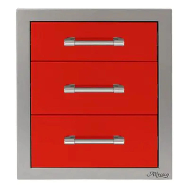 Alfresco 17-Inch Stainless Steel Soft-Close Triple Drawer - Patioscape Outdoors