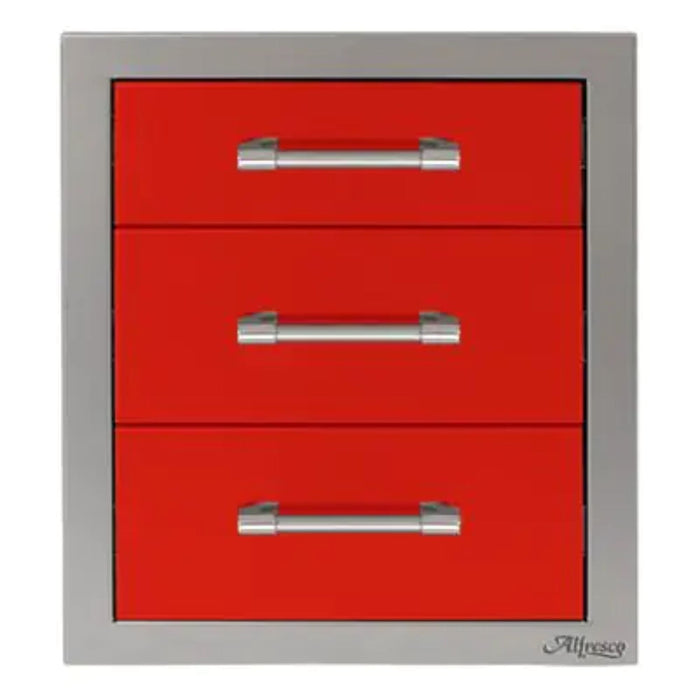 Alfresco 17-Inch Stainless Steel Soft-Close Triple Drawer