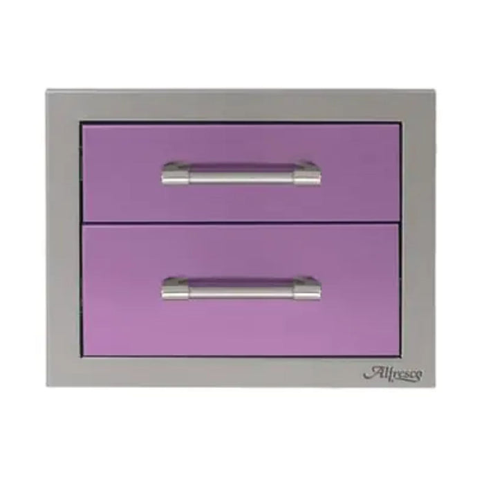 Alfresco 17-Inch Stainless Steel Soft-Close Double Drawer
