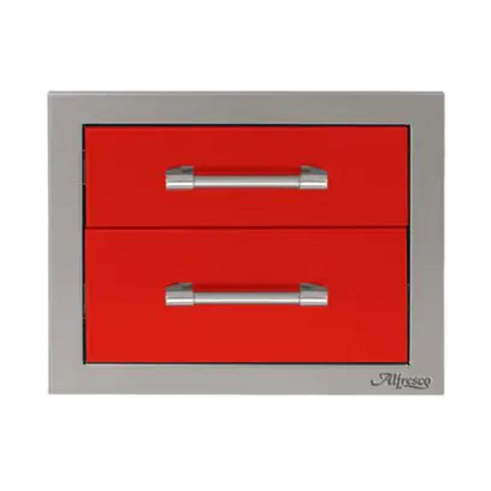 Alfresco 17-Inch Stainless Steel Soft-Close Double Drawer