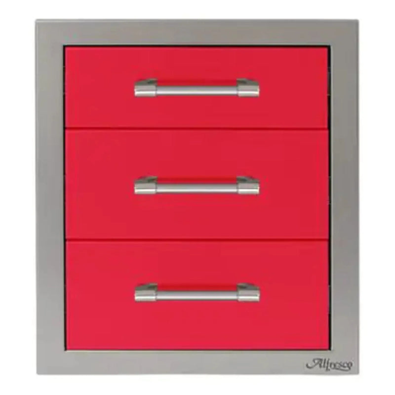 Alfresco 17-Inch Stainless Steel Soft-Close Triple Drawer - Patioscape Outdoors