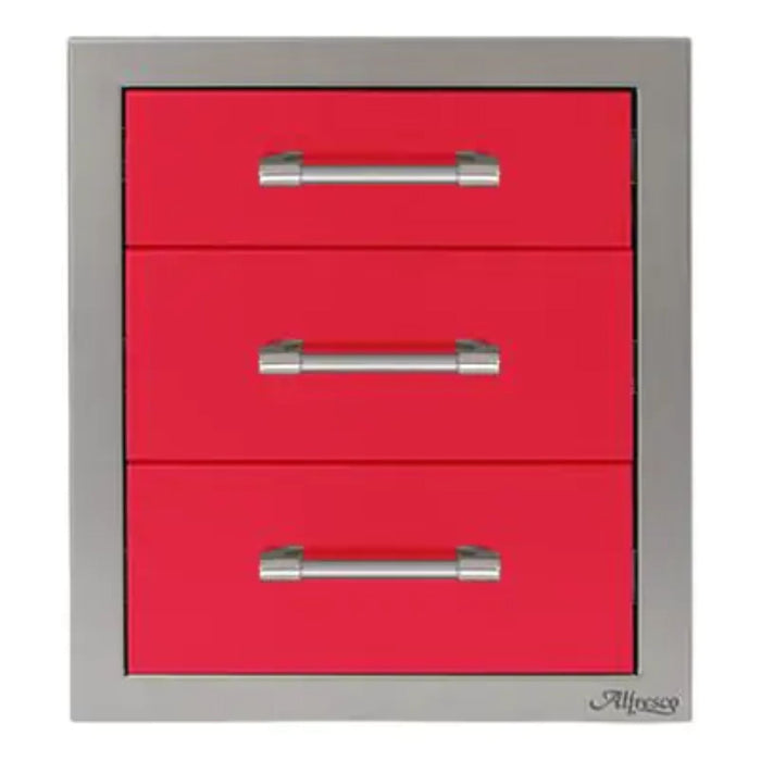 Alfresco 17-Inch Stainless Steel Soft-Close Triple Drawer