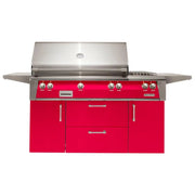 Alfresco Deluxe 56-Inch Stainless Steel Freestanding Gas Grill w/ Rotisserie, Side Burner & Sear Zone - Patioscape Outdoors