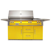Alfresco 56-Inch Stainless Steel Freestanding Gas Grill w/ Refrigerated Cart, Rotisserie & Side Burner - Patioscape Outdoors