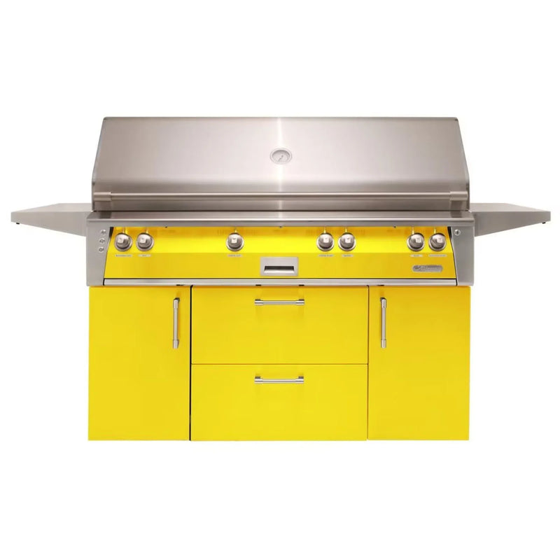 Alfresco ALXE 56-Inch Stainless Steel Freestanding Gas Grill w/ Sear Zone And Rotisserie - Patioscape Outdoors