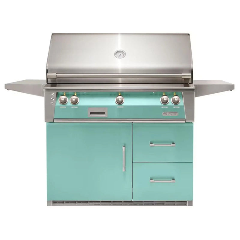 Alfresco 42-Inch Stainless Steel Freestanding Gas Grill w/ Rotisserie & Refrigerated Cart - Patioscape Outdoors