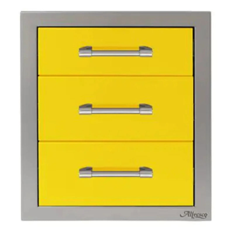 Alfresco 17-Inch Stainless Steel Soft-Close Triple Drawer - Patioscape Outdoors