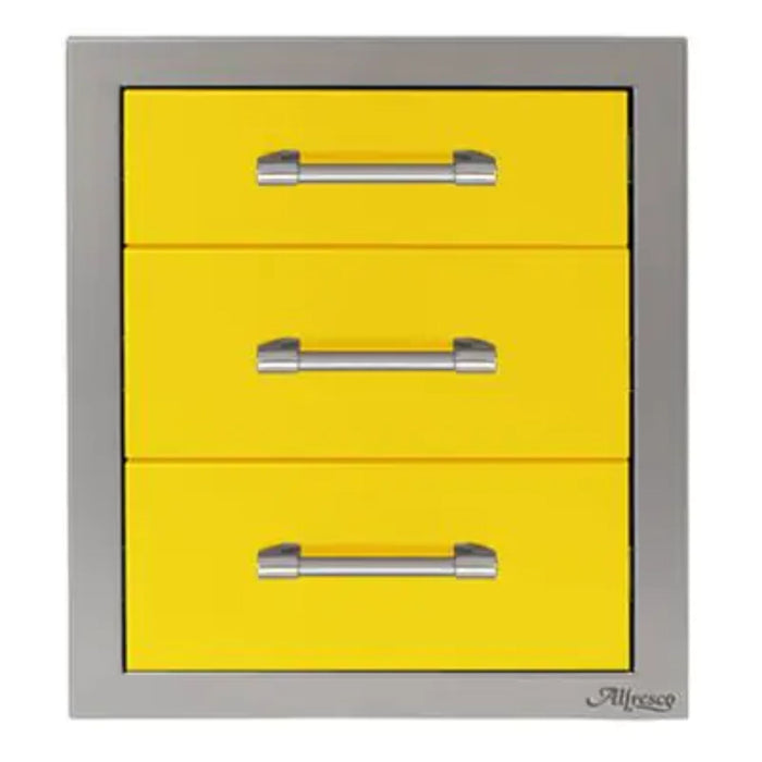 Alfresco 17-Inch Stainless Steel Soft-Close Triple Drawer