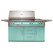Alfresco 56-Inch Stainless Steel Freestanding Gas Grill w/ Refrigerated Cart, Rotisserie & Side Burner - Patioscape Outdoors