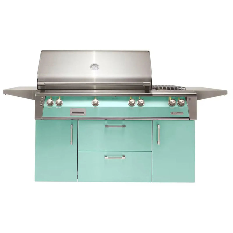 Alfresco Deluxe 56-Inch Stainless Steel Freestanding Gas Grill w/ Rotisserie & Side Burner - Patioscape Outdoors