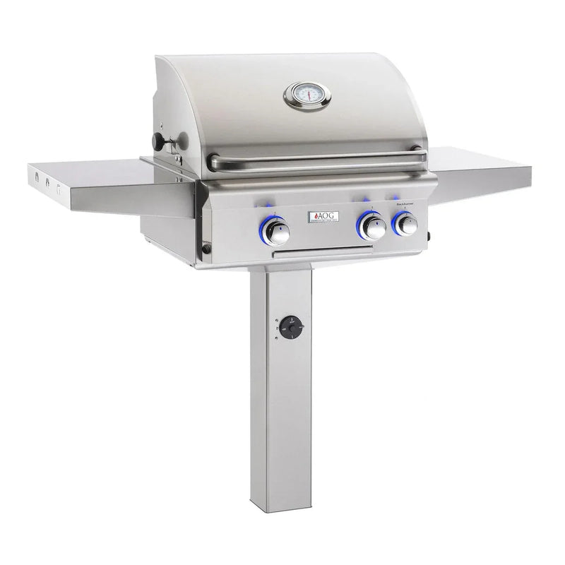 American Outdoor Grill L-Series 24-Inch In-Ground Grill With Rotisserie Backburner - Patioscape Outdoors
