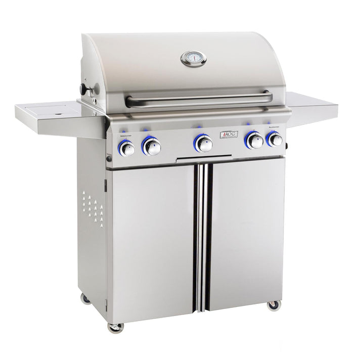American Outdoor Grill L-Series 30-inch Freestanding Grill With Rotisserie and Single Side Burner