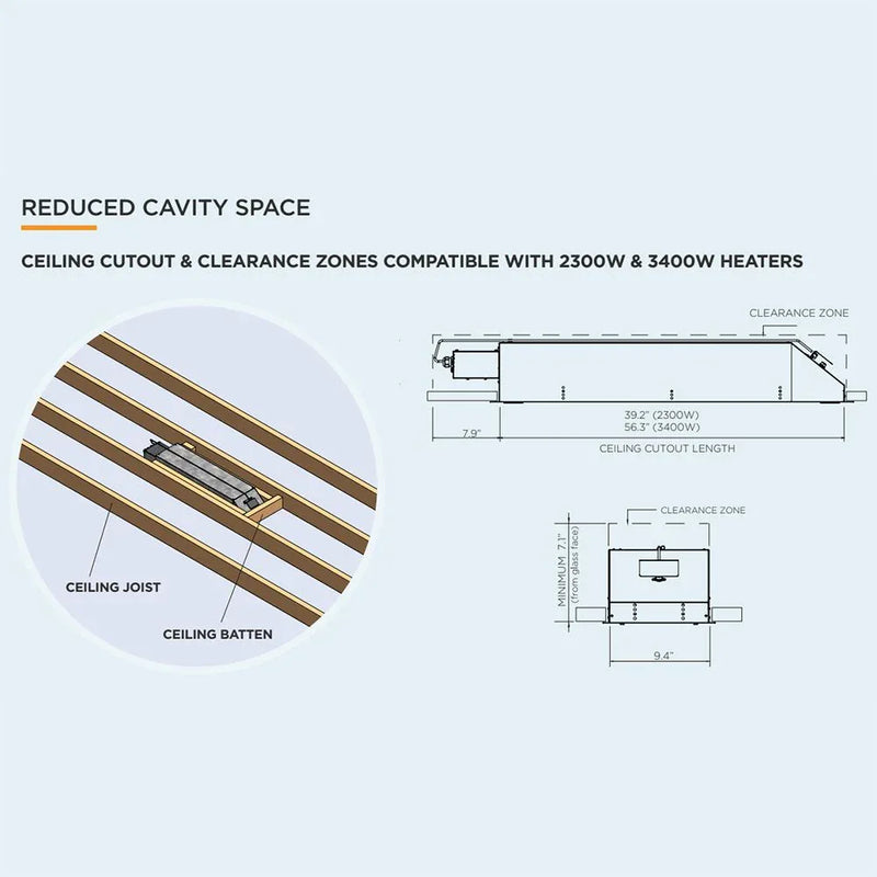 Bromic Low Clearance Ceiling Recess Kit for Platinum Electric Marine 2300W BH3623011 - Patioscape Outdoors