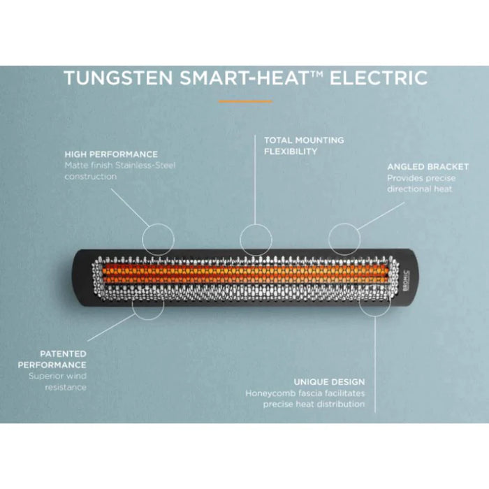 Bromic Tungsten BH0420040 Smart-Heat 44-Inch 2000W Single Element 277V Electric Infrared Patio Heater