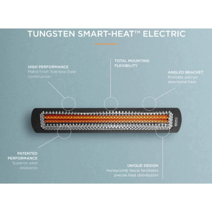 Bromic Tungsten BH0420031 Smart-Heat 56-Inch 3000W Single Element 240V Electric Infrared Patio Heater