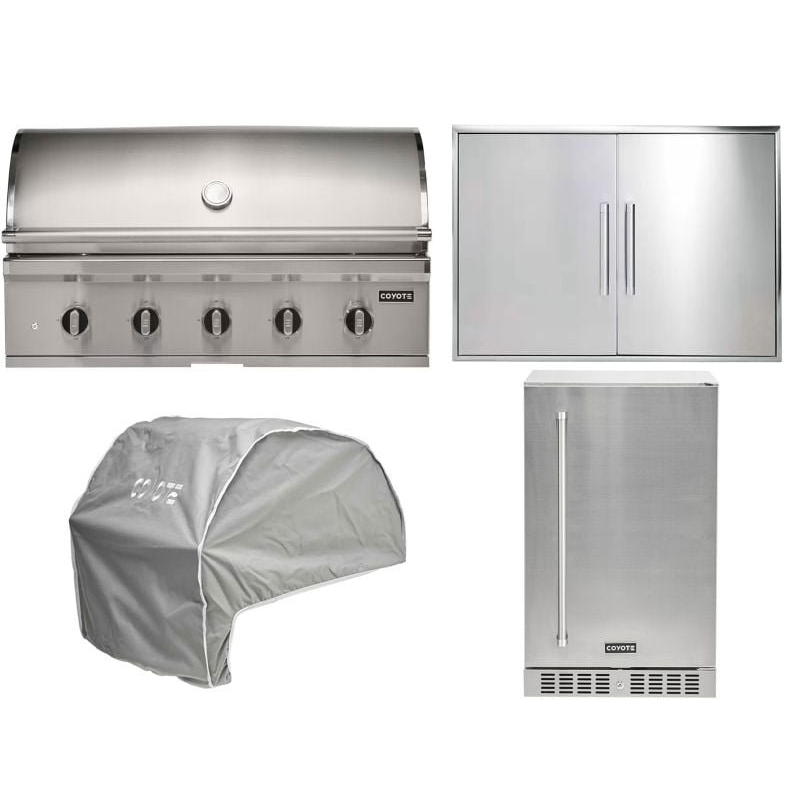 Coyote 4-Piece CL-Series 42-Inch 5-Burner Gas Grill Outdoor Kitchen Package