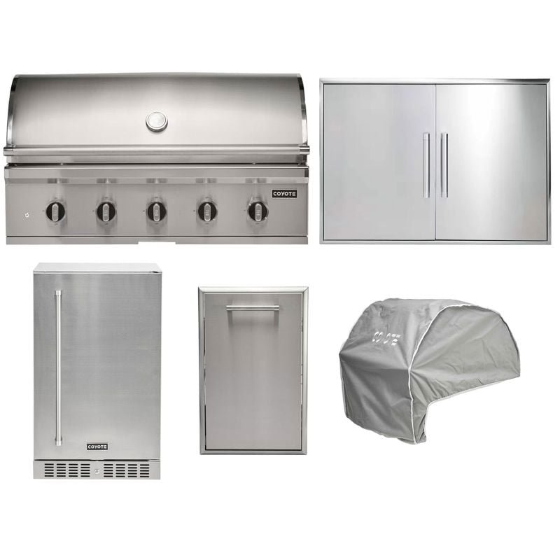 Coyote 5-Piece CL-Series 42-Inch 5-Burner Gas Grill Outdoor Kitchen Package