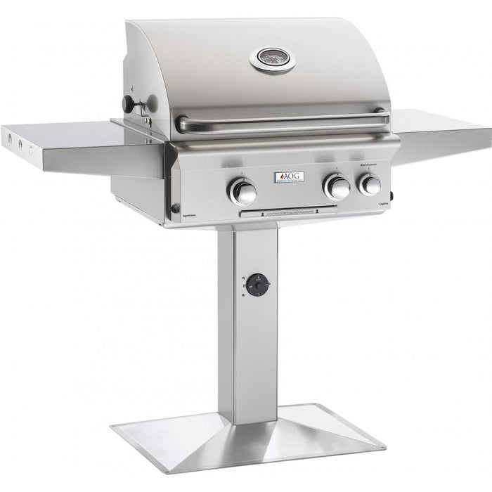 American Outdoor Grill L-Series 24-Inch Patio-Post Grill With Rotisserie Backburner