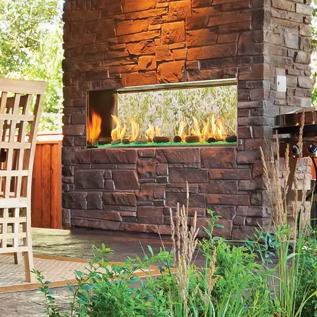 Majestic Lanai See-Through Outdoor Gas Fireplace - 48" - Patioscape Outdoors