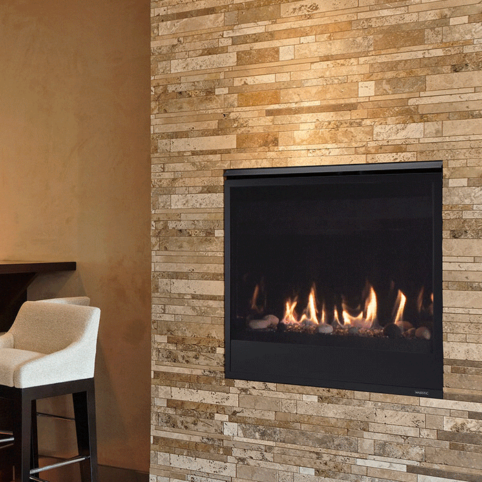 Majestic Quartz Platinum 36" Direct Vent Gas Fireplace - Includes Touchscreen Remote and Blower