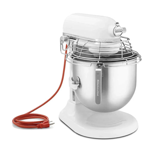 KitchenAid KSMC895WH Planetary Mixer, 8 Quart, Stainless Steel Bowl, White - Patioscape Outdoors