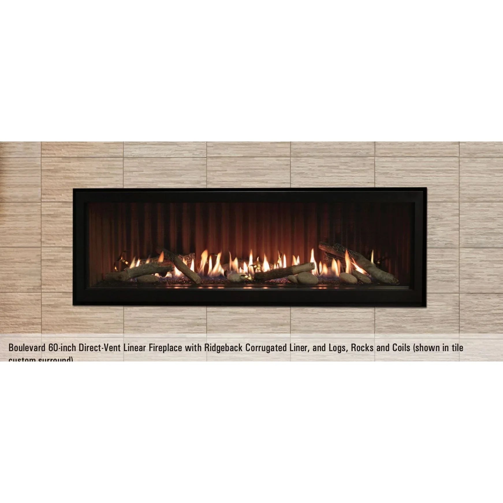 Empire Boulevard Direct Vent 60" Fireplace with Multi-Function Remote - Patioscape Outdoors