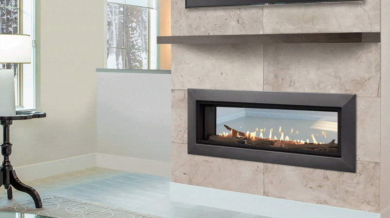 Majestic Echelon II See-Through Direct Vent Gas Fireplace - 36" - with IntelliFire Touchscreen Remote - Patioscape Outdoors