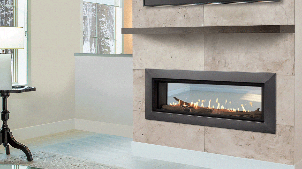 Majestic Echelon II See-Through Direct Vent Gas Fireplace - 36" - with IntelliFire Touchscreen Remote
