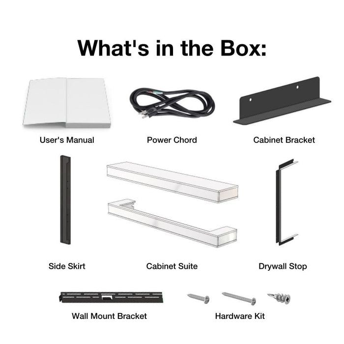 Studio Suites Wall Mount Media Cabinet for Orion Multi Linear Electric Fireplace