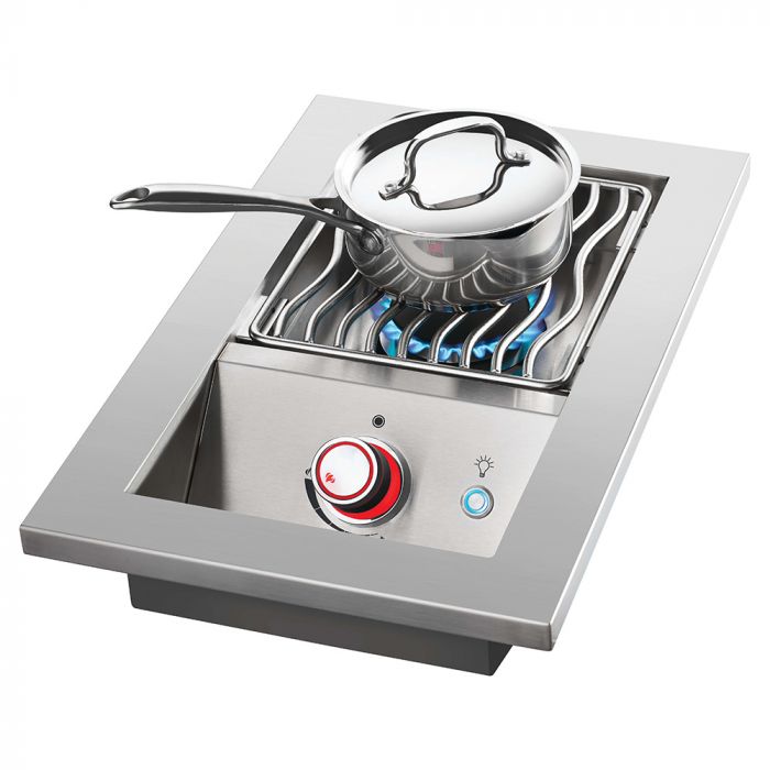Napoleon Built-In 700 Series 10,000 BTU 10-Inch Drop-In Natural Gas Single Side Burner with Stainless Steel Cover - BIB10RTNSS