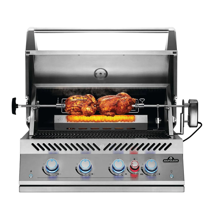 Napoleon Built-In 700 Series 32-Inch Propane Gas Grill w/ Infrared Rear Burner & Rotisserie Kit - BIG32RBPSS-1