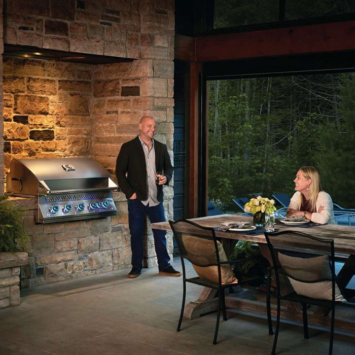 Napoleon Built-In 700 Series 44-Inch Propane Gas Grill w/ Infrared Rear Burner & Rotisserie Kit - BIG44RBPSS-1