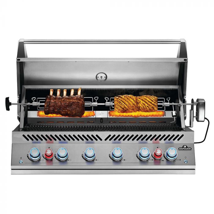 Napoleon Built-In 700 Series 44-Inch Propane Gas Grill w/ Infrared Rear Burner & Rotisserie Kit - BIG44RBPSS-1