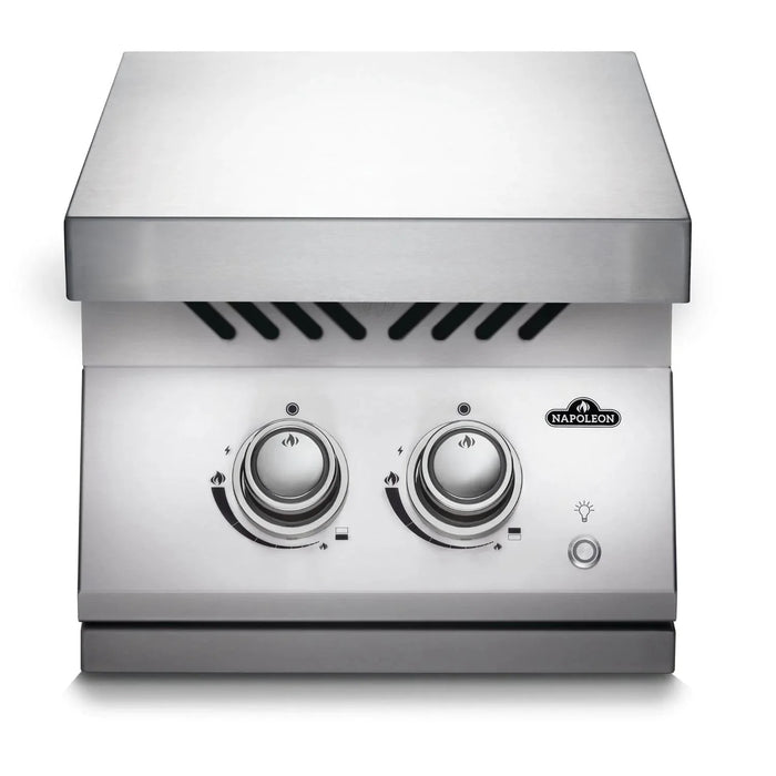 Napoleon Built-In 700 Series Inline Natural Gas Dual Range Top Burner with Stainless Steel Cover - BIB12RTNSS