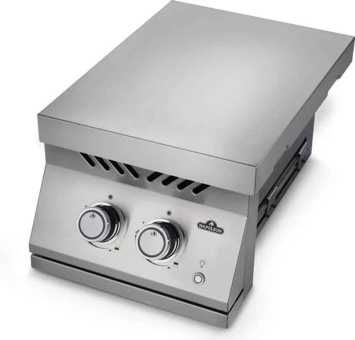 Napoleon Built-In 700 Series Inline Natural Gas Dual Range Top Burner with Stainless Steel Cover - BIB12RTNSS - Patioscape Outdoors