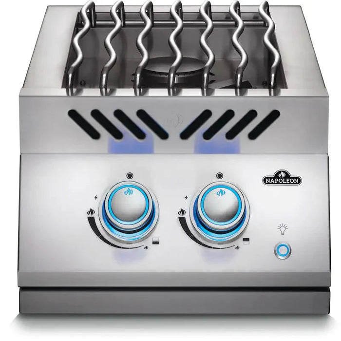 Napoleon Built-In 700 Series Inline Natural Gas Dual Range Top Burner with Stainless Steel Cover - BIB12RTNSS