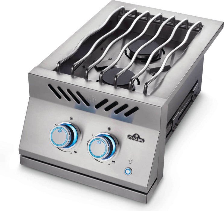 Napoleon Built-In 700 Series Inline Propane Dual Range Top Burner with Stainless Steel Cover - BIB12RTPSS