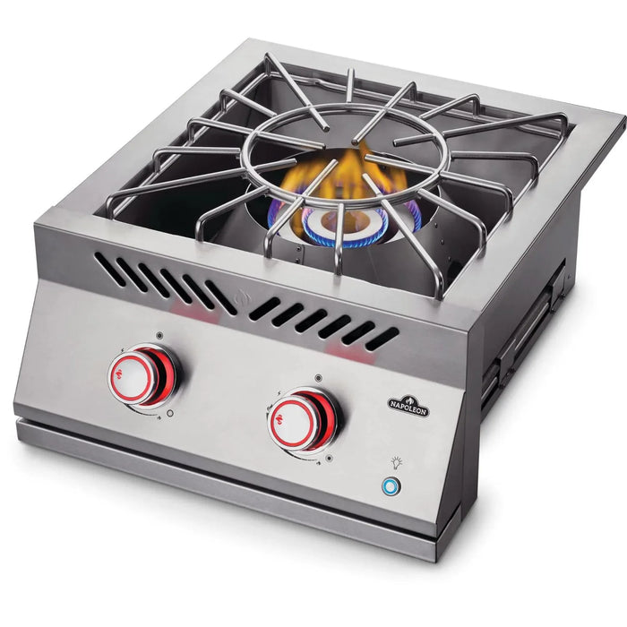 Napoleon Built-In 700 Series Propane Gas Power Burner with Stainless Steel Cover - BIB18PBNSS