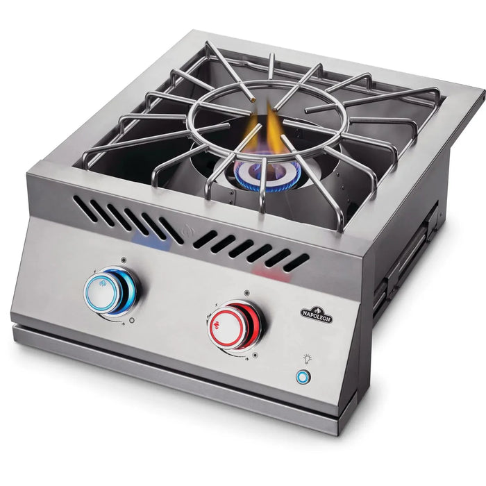 Napoleon Built-In 700 Series Propane Gas Power Burner with Stainless Steel Cover - BIB18PBNSS