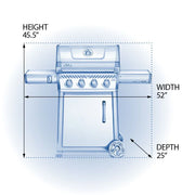 Napoleon Freestyle 425 Freestanding Gas Grill - Patioscape Outdoors