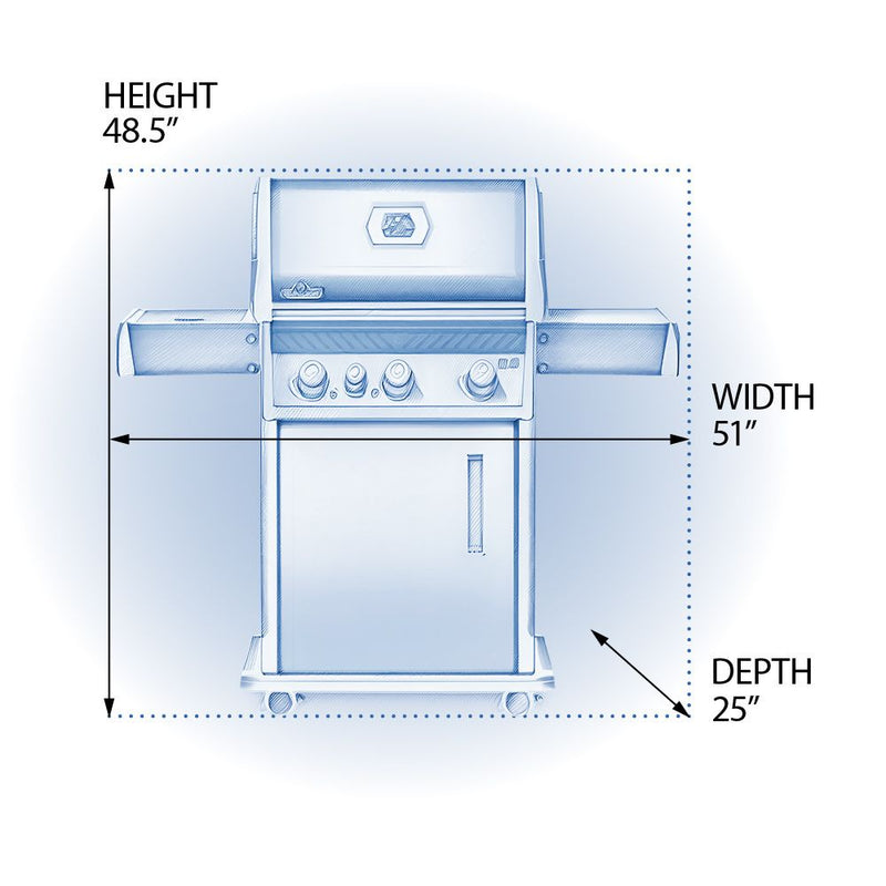 Napoleon F425DSBPGT-ECP Freestyle 425 SB with Range Side Burner