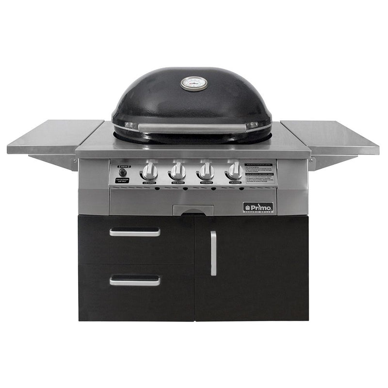 Primo Oval G420 36-Inch Ceramic Freestanding Kamado Gas Grill