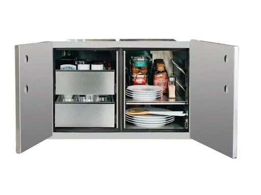 TrueFlame 36-Inch 2-Drawer Dry Storage Pantry & Enclosed Cabinet Combo - Patioscape Outdoors