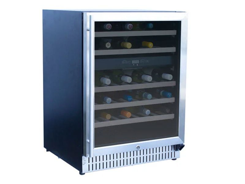 TrueFlame 24-Inch 5.3 Cu. Ft. Outdoor Rated Wine Cooler with Locking Door