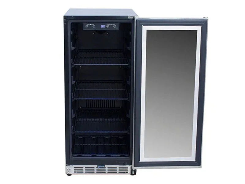TrueFlame 15-Inch 3.2 Cu. Ft. Outdoor Fridge with Glass Door - Patioscape Outdoors