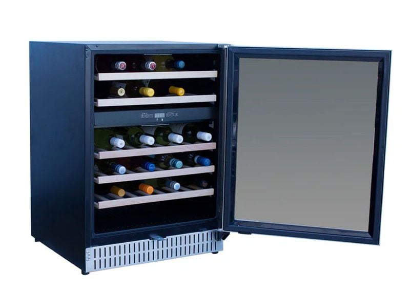 TrueFlame 24-Inch 5.3 Cu. Ft. Outdoor Rated Dual Zone Wine Cooler