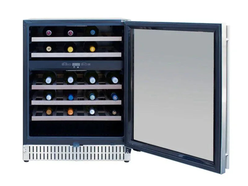 TrueFlame 24-Inch 5.3 Cu. Ft. Outdoor Rated Dual Zone Wine Cooler - Patioscape Outdoors
