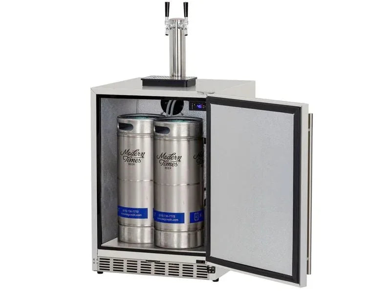 TrueFlame 24-Inch 6.6C Deluxe Single, Double or No Tab Outdoor Kegerator - Patioscape Outdoors