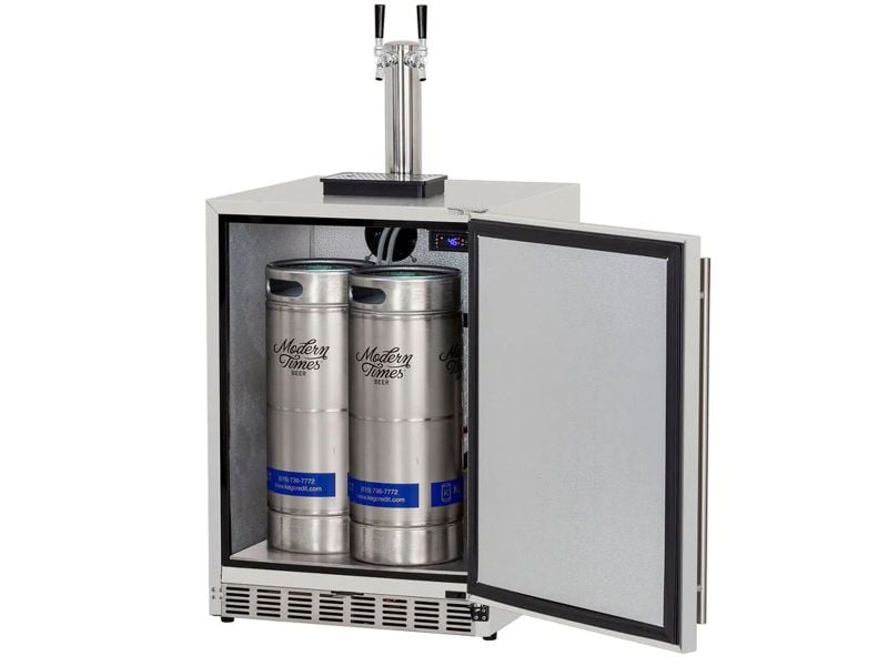 TrueFlame 24-Inch 6.6C Deluxe Single, Double or No Tab Outdoor Kegerator