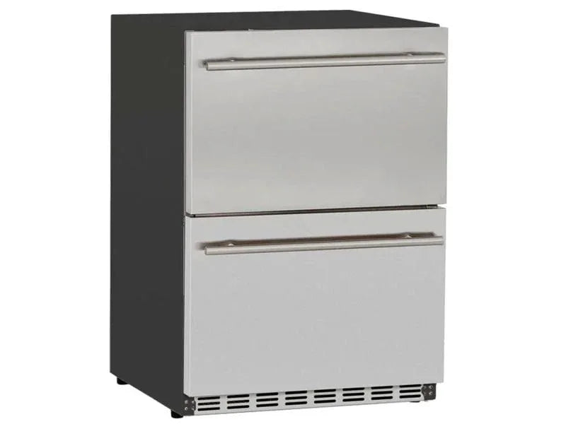 TrueFlame 24-Inch 5.0 Cu. Ft. Outdoor Rated 2-Drawer Fridge with Lock - Patioscape Outdoors
